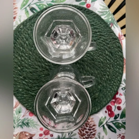 EUC 2 DIMPLED BEER MUGS/WINE GLASSES ON STEMS. - Picture 2 of 5